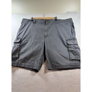 True Nation Men's 48x10 Cargo Shorts Gray Cotton